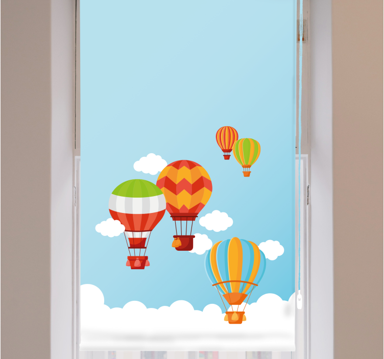 Colorful hot air balloons childrens blind - TenStickers