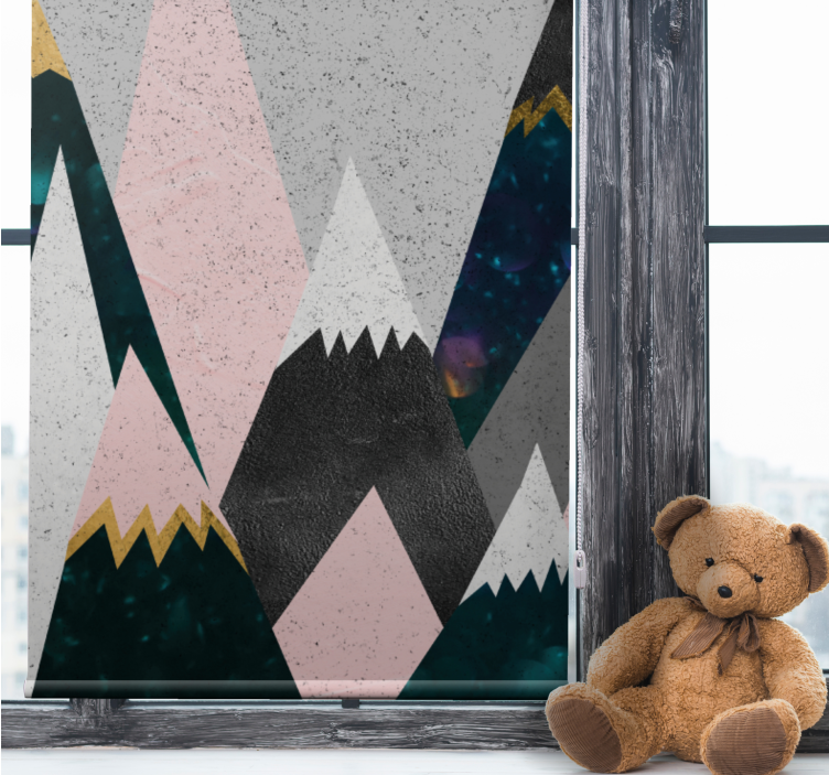 Colorful mountains fun design Childrens blind - TenStickers