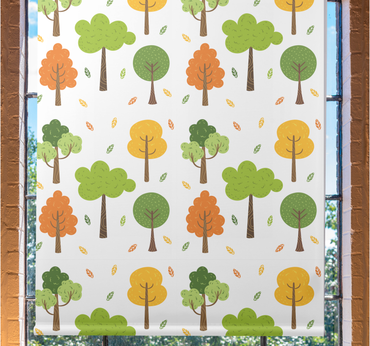 Colorful Pattern tree roller blind - TenStickers