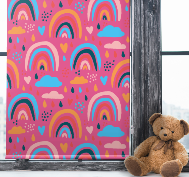 Colorful rainbow pattern childrens blind - TenStickers