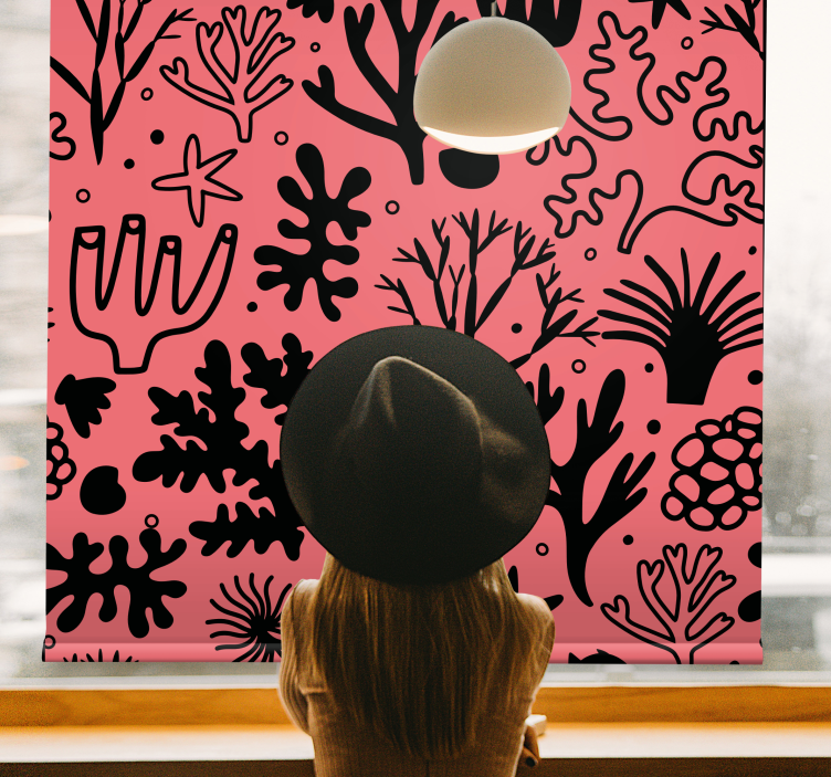 Coral Reef Pattern flowers and plant blind - TenStickers