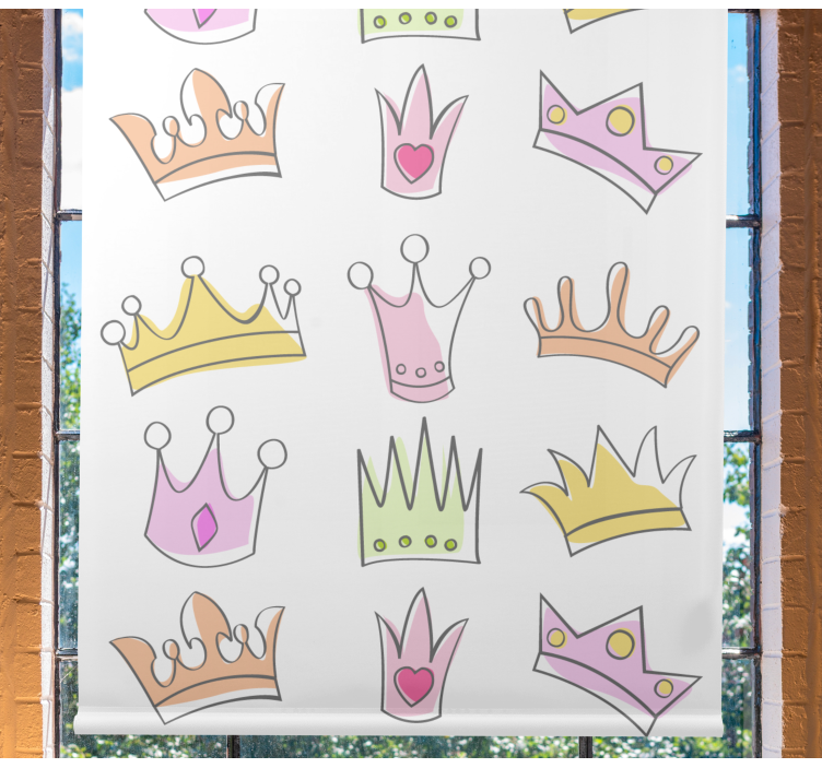 Crown pattern motif childrens blind - TenStickers