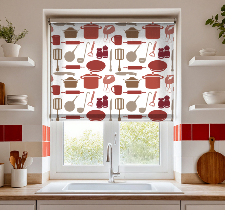Culinary utensils kitchen blind - TenStickers