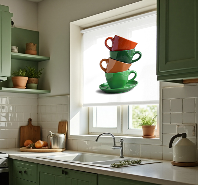 Cups  kitchen blind - TenStickers