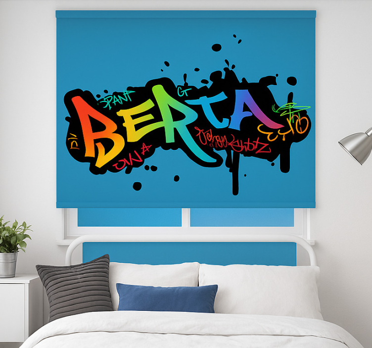 Custom colorful graffiti childrens blind - TenStickers