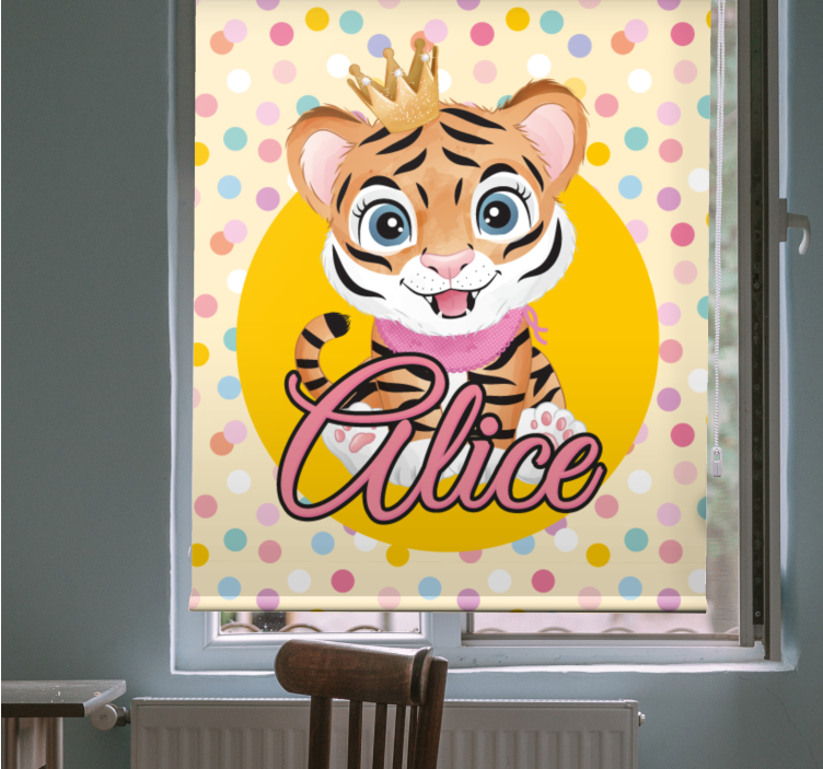Custom baby tiger childrens blind - TenStickers