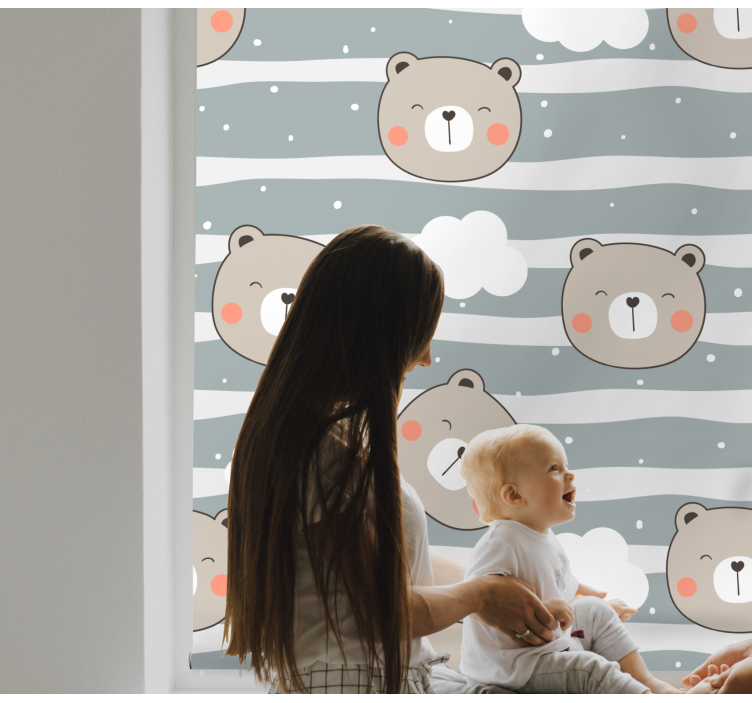 Cute Bear Faces nursery blind - TenStickers