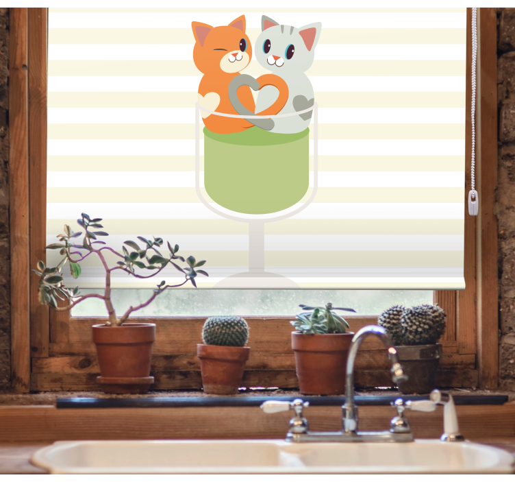 Cute Cat Companions animal blind - TenStickers