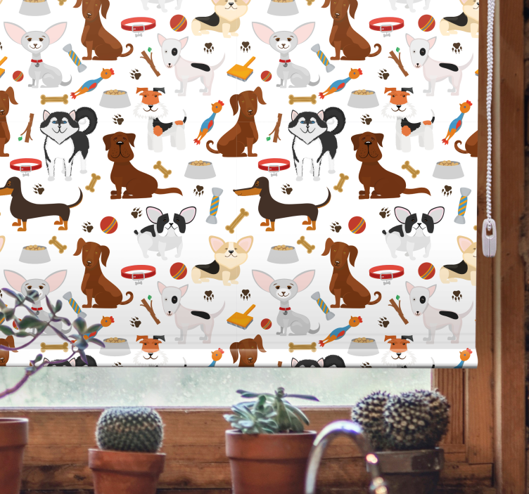 Cute Dog Patterns animal blind - TenStickers