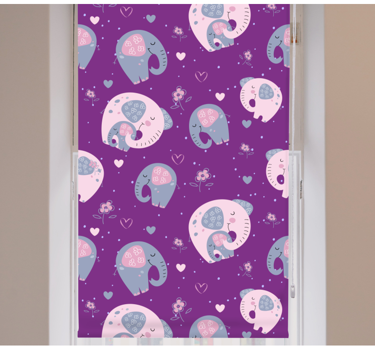 Cute Elephant Pattern animal blind - TenStickers