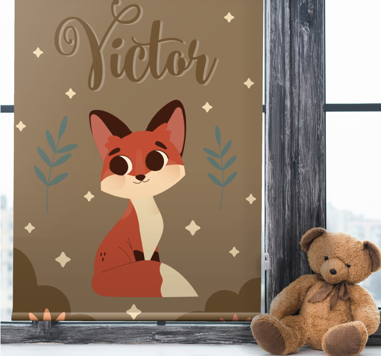 Custom fox design childrens blind - TenStickers