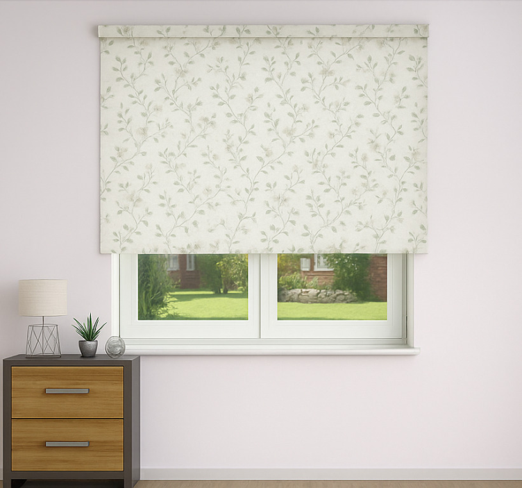 Dainty vintage floral master bedroom blind - TenStickers