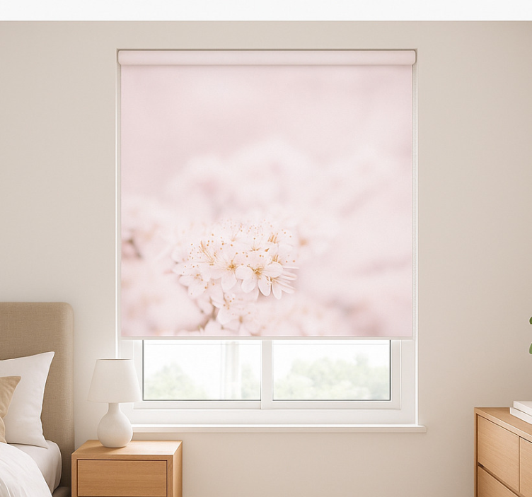 Delicate cherry blossoms master bedroom blind - TenStickers
