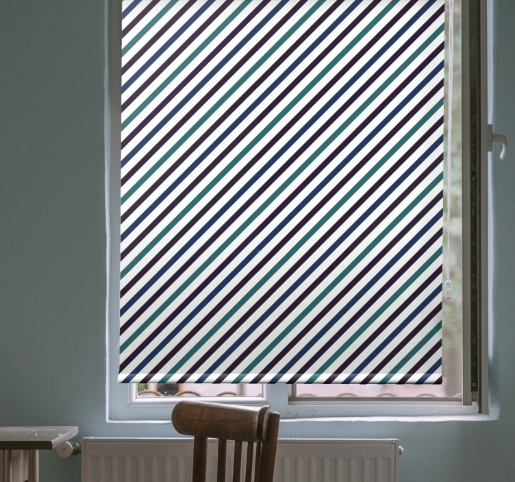 Diagonal Stripe Pattern kitchen blind - TenStickers
