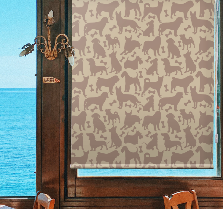 Dog Silhouettes Pattern animal blind - TenStickers