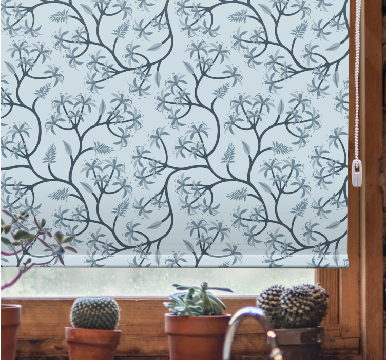 Elegant Botanical Pattern flowers and plant blind - TenStickers