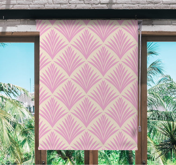 Elegant Palm Pattern flowers and plant blind - TenStickers