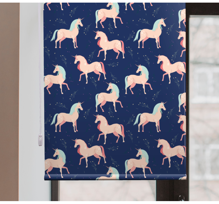 Enchanted Unicorns Motif animal blind - TenStickers