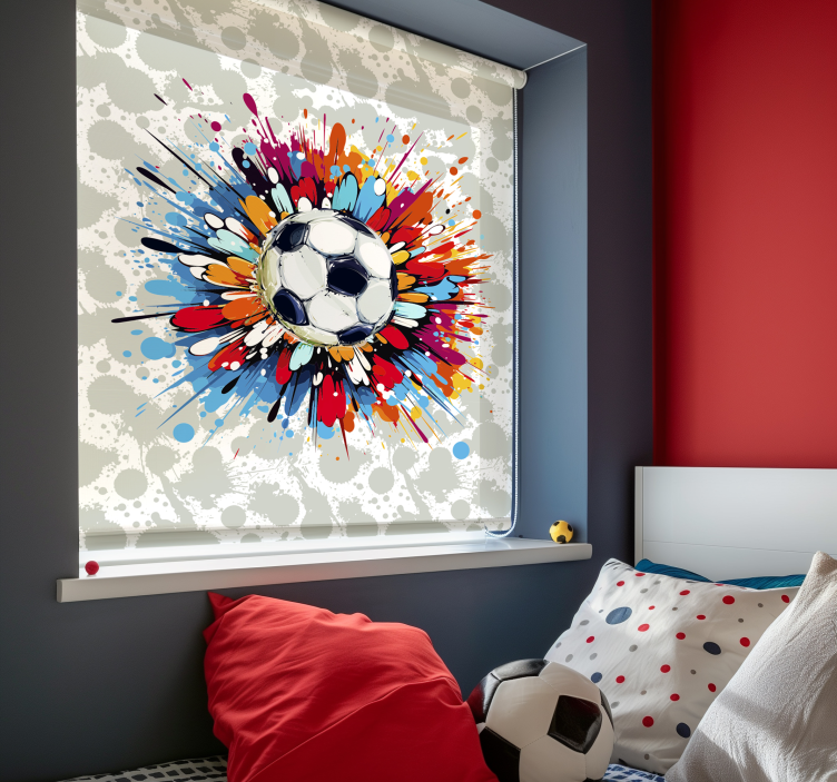 Explosion football ball roller blind - TenStickers