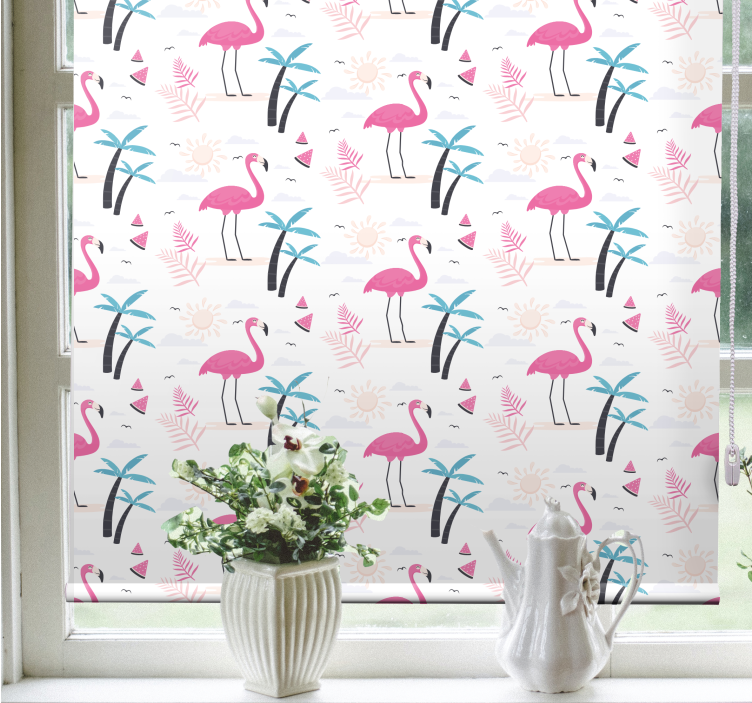 Flamingo Tropical Pattern animal blind - TenStickers