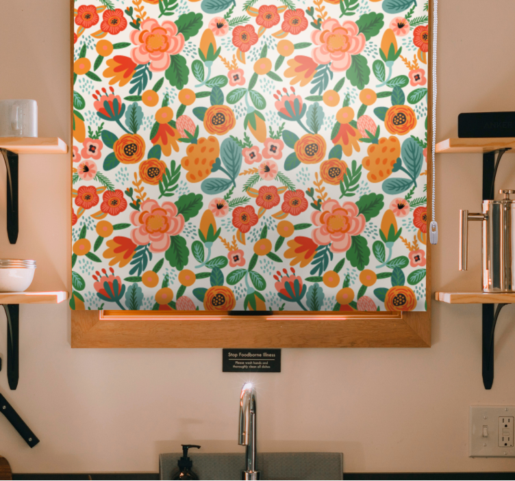 Floral Arrangement Design flowers and plant blind - TenStickers