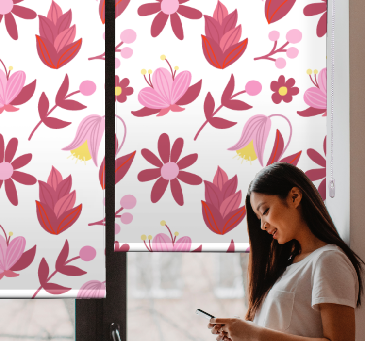 Floral Arrangement Pattern flowers and plant blind - TenStickers