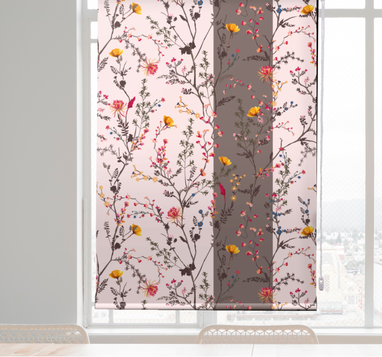 Elegant bird motif flowers and plant blind - TenStickers