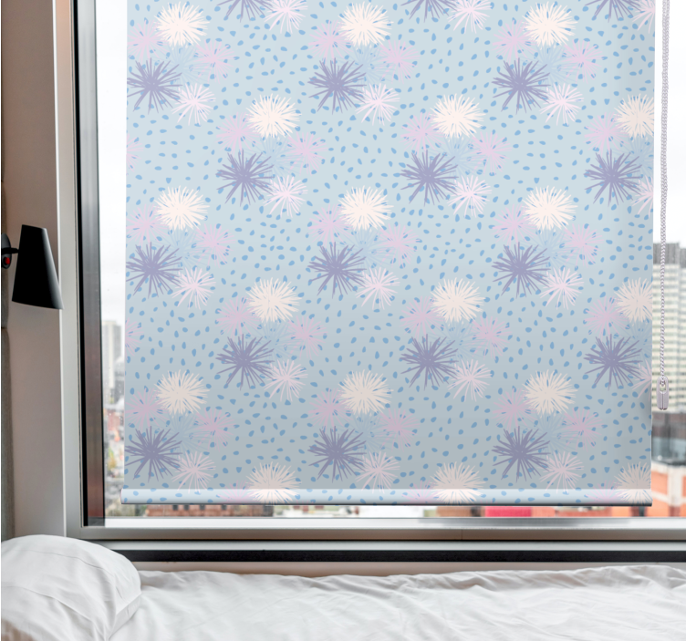 Floral Burst Pattern flowers and plant blind - TenStickers