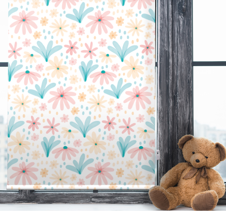Floral Daisies Pattern flowers and plant blind - TenStickers