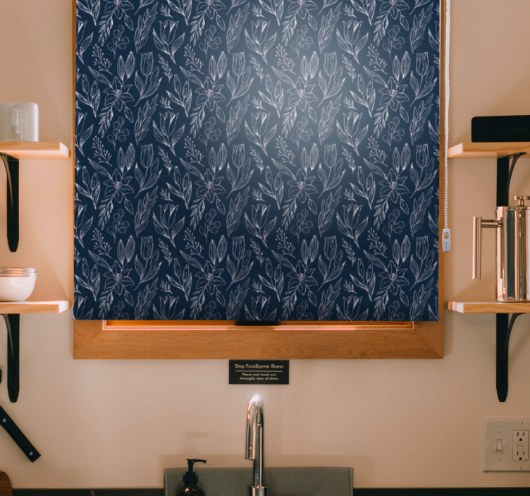 Floral Motif Elegance flowers and plant blind - TenStickers