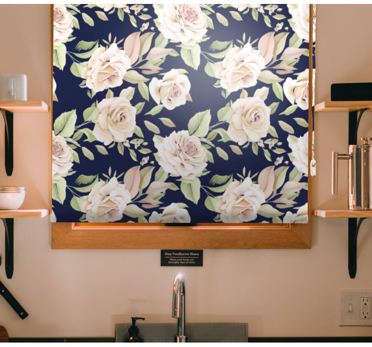 Floral Rose Pattern flowers and plant blind - TenStickers
