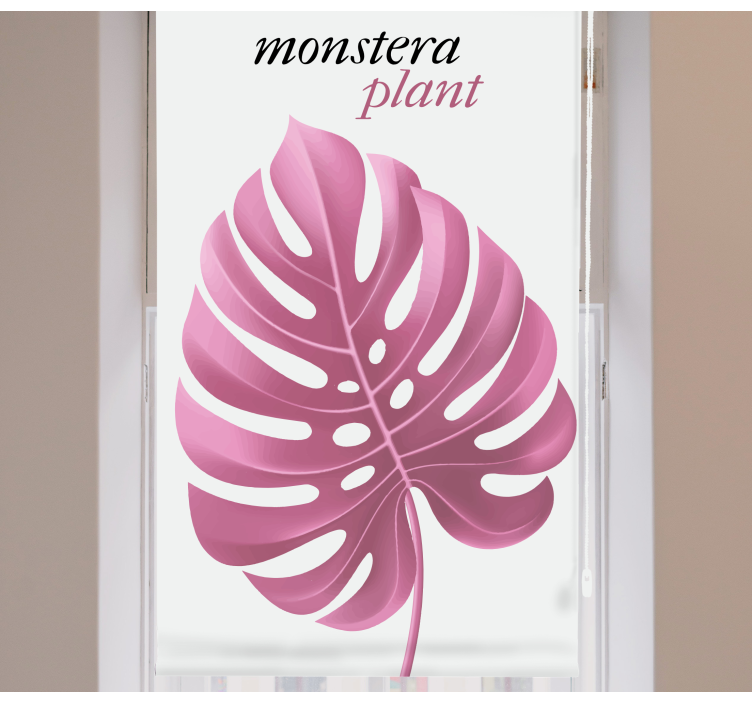 Flowers and plant blind pink monstera plant - TenStickers