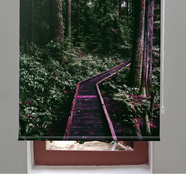 Forest Pathway tree roller blind - TenStickers