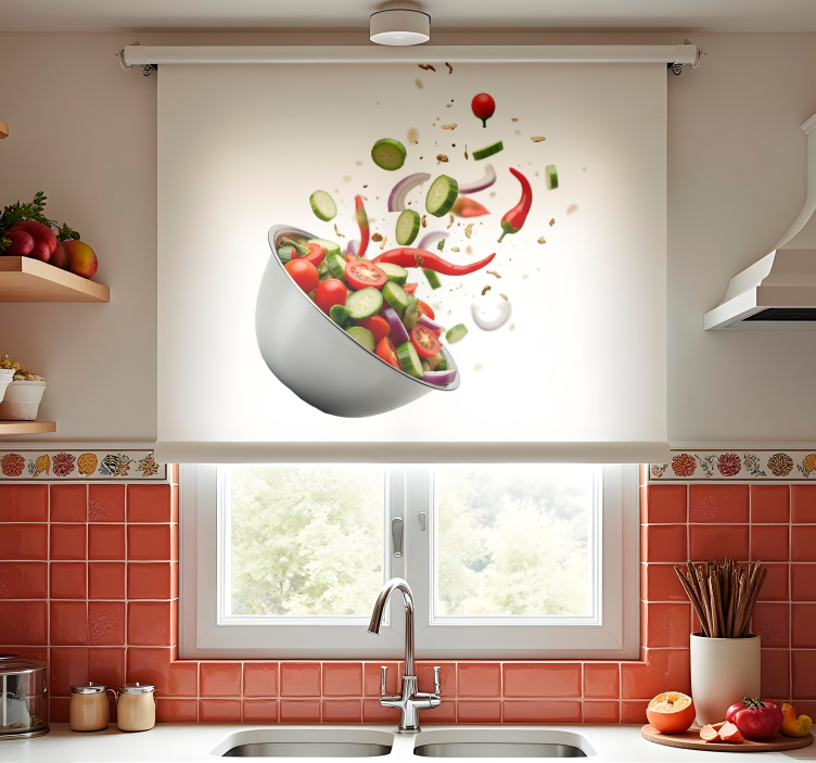 Fresh salad  kitchen blind - TenStickers