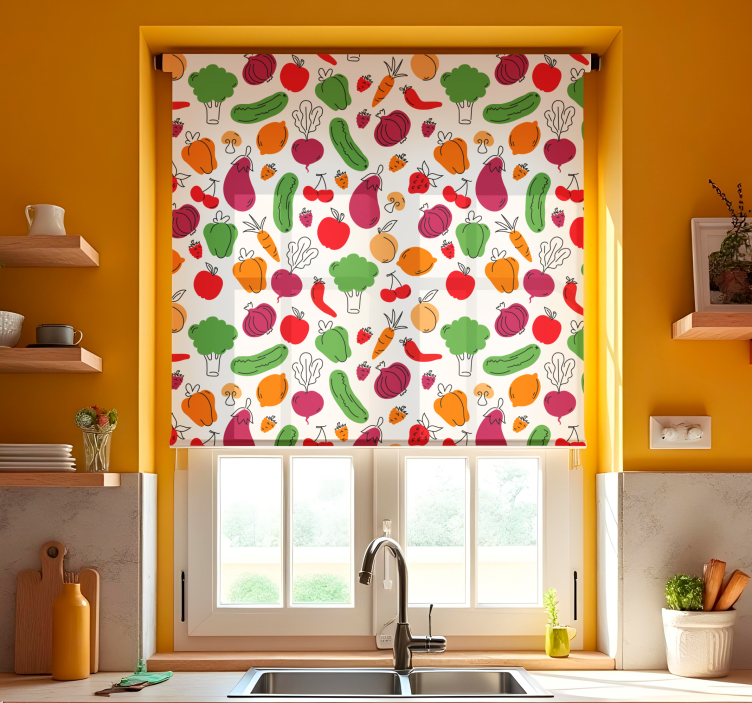 Fruits and vegetables  kitchen blind - TenStickers