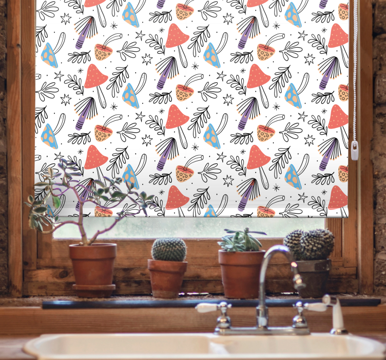 Funky Floral Design flowers and plant blind - TenStickers