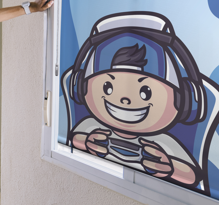 Cheerful Character  geek roller blind - TenStickers