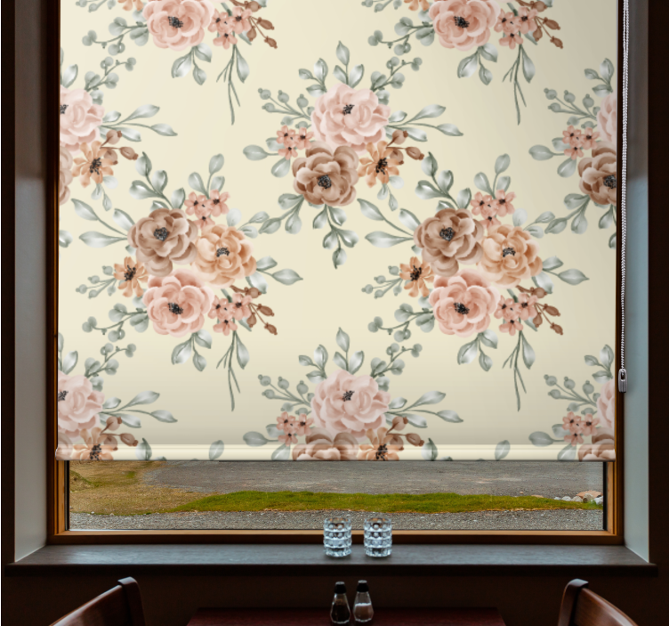 Gentle blossom composition flowers and plant blind - TenStickers