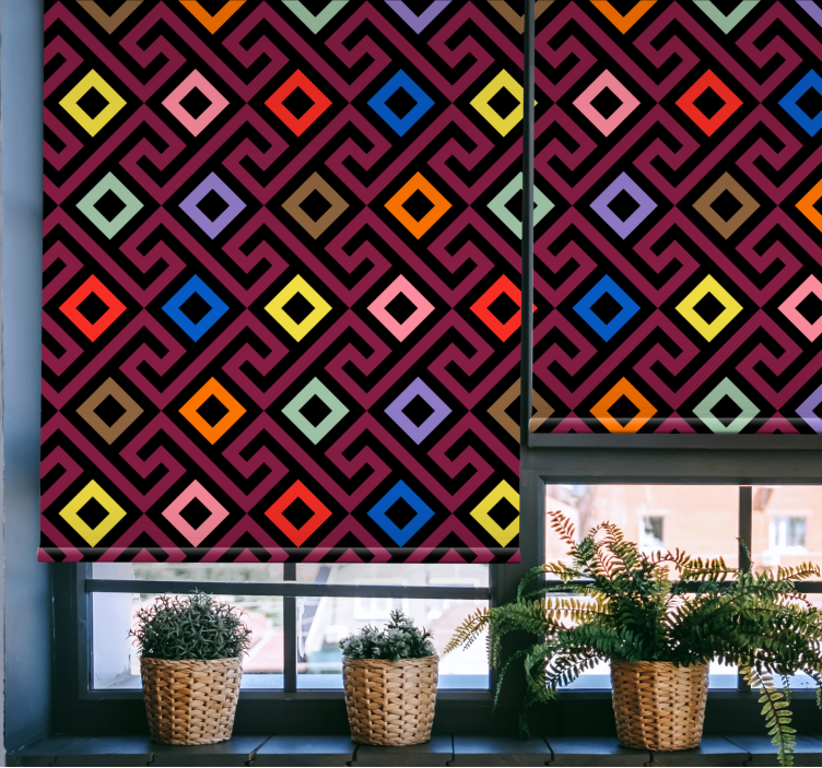 Geometric Diamond Pattern customised blind - TenStickers