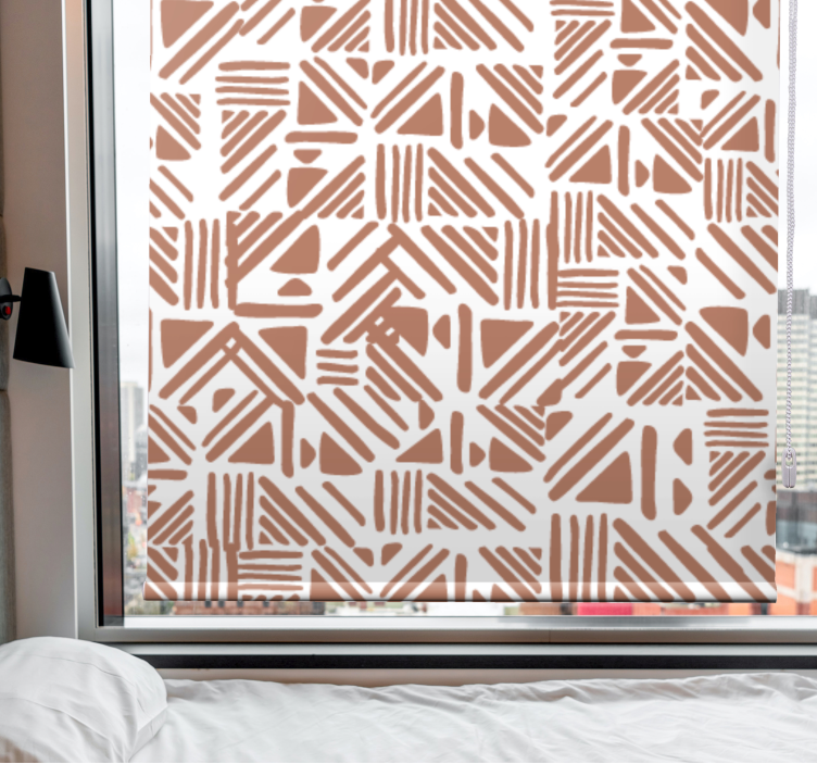 Geometric pattern elements master bedroom blind - TenStickers