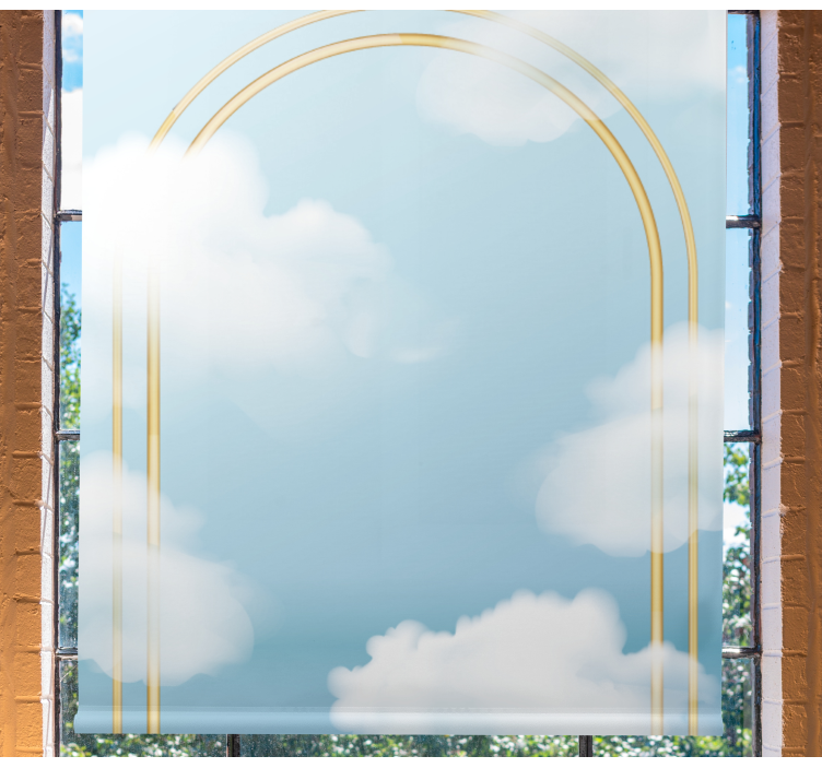Golden arching pattern cloud blind - TenStickers