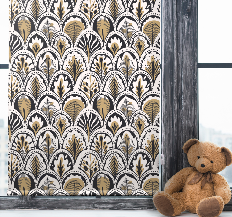 Golden pattern flower blind - TenStickers