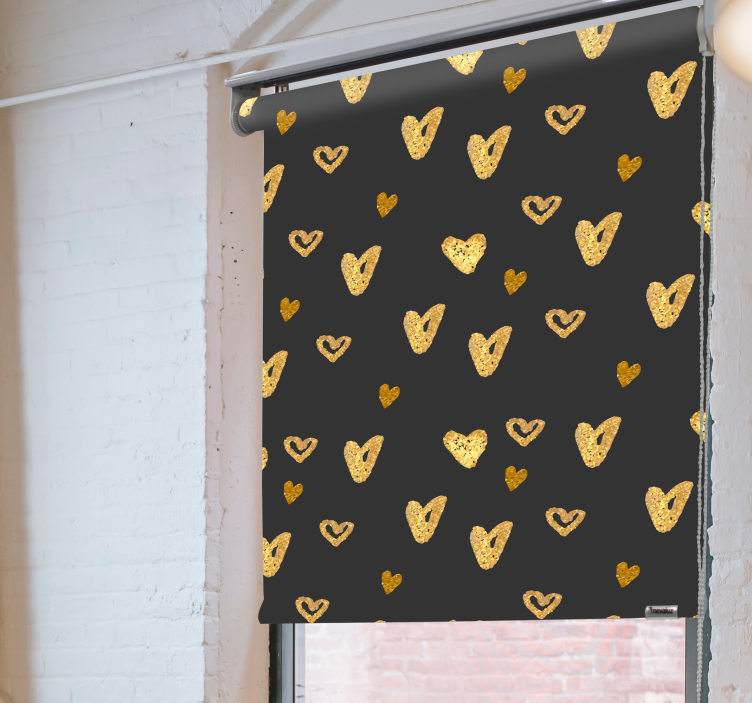 Golden Heart Pattern romantic blind - TenStickers