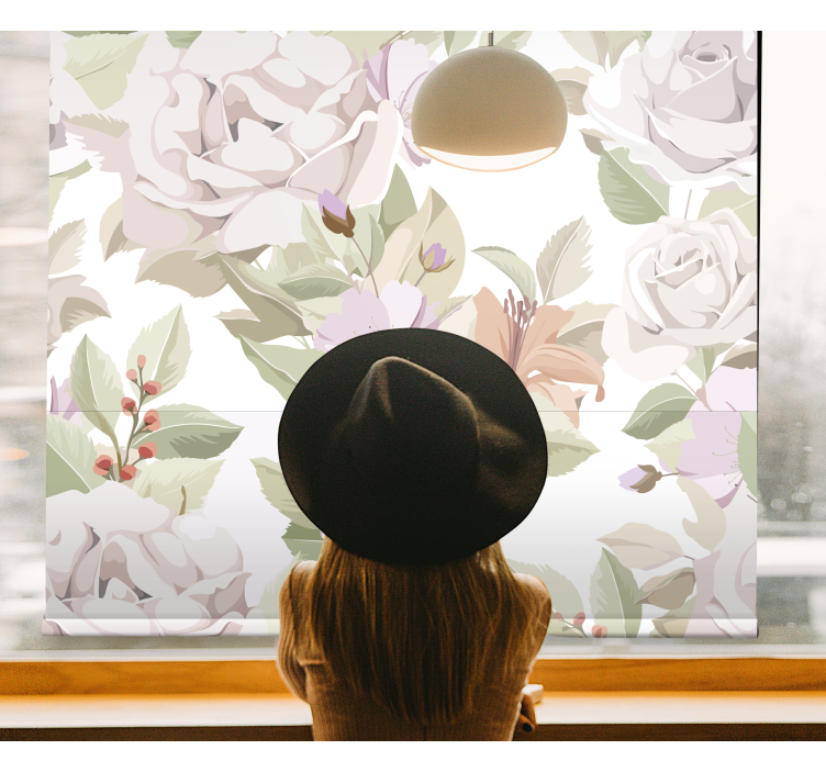 Graceful Botanical Composition flower blind - TenStickers
