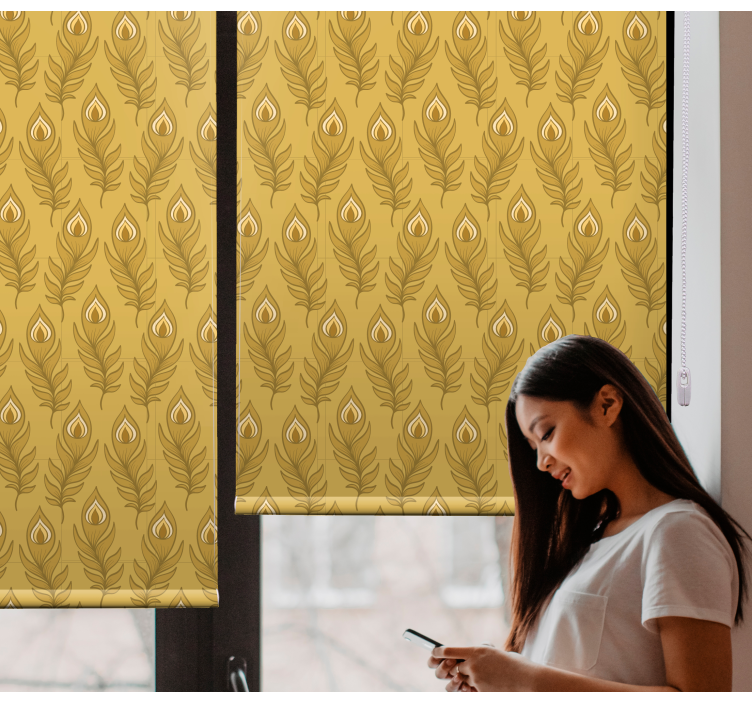 Graceful Foliage Motif flowers and plant blind - TenStickers