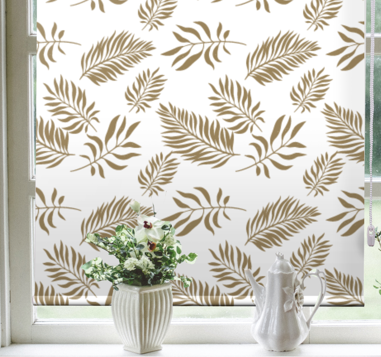 Graceful leaf motif flowers and plant blind - TenStickers