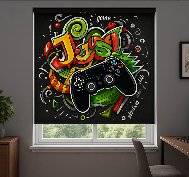 Graffiti just game controller geek roller blind - TenStickers