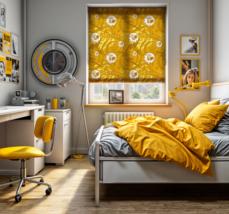 Graffiti with skulls Teen Roller blind - TenStickers