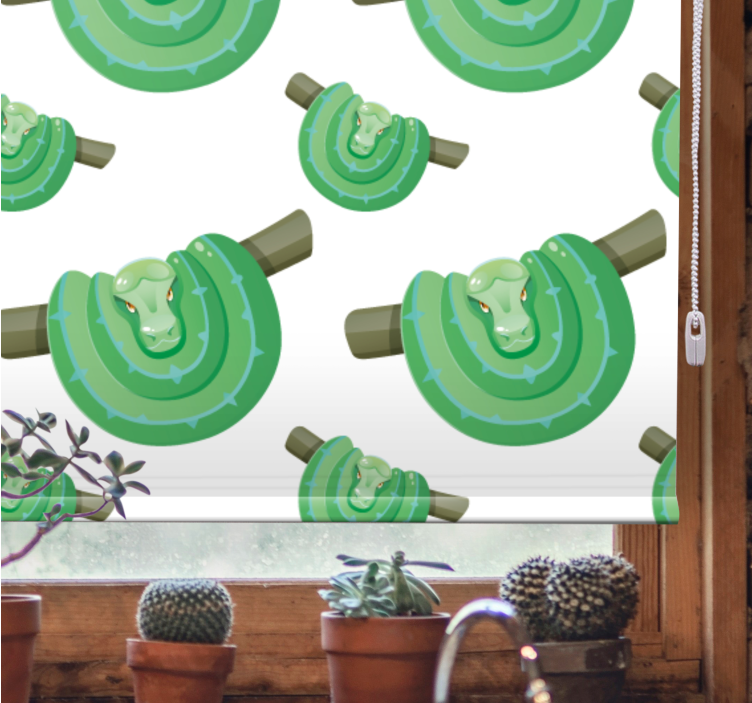 Green Snake Design animal roller blind - TenStickers