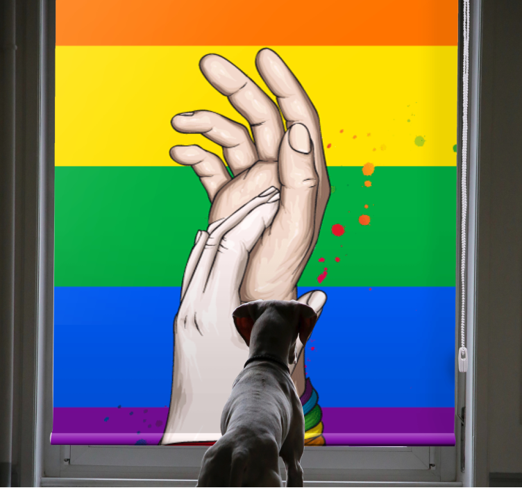 Hands with Rainbow other blind - TenStickers